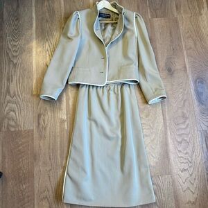 Louis Feraud Vintage 90s Skirt Suit XS